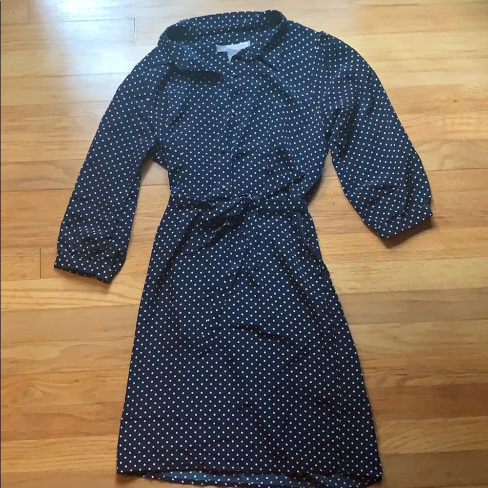 Polka dot shirt dress
